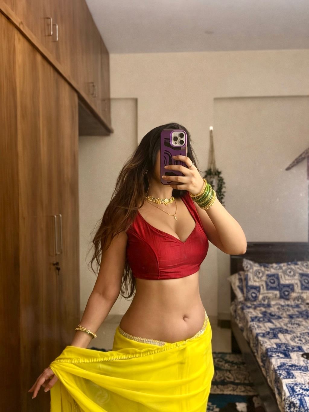 Close Up Of Aparna Reddy Edgy Gaze In Mirror Oh.