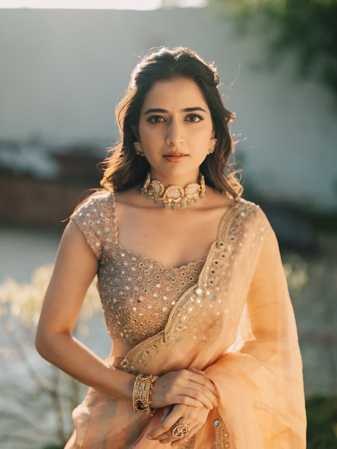Close Up Shot Of Ashika Ranganath Kundan Choker