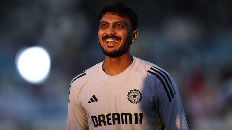 Axar Patel celebrating India World Cup win