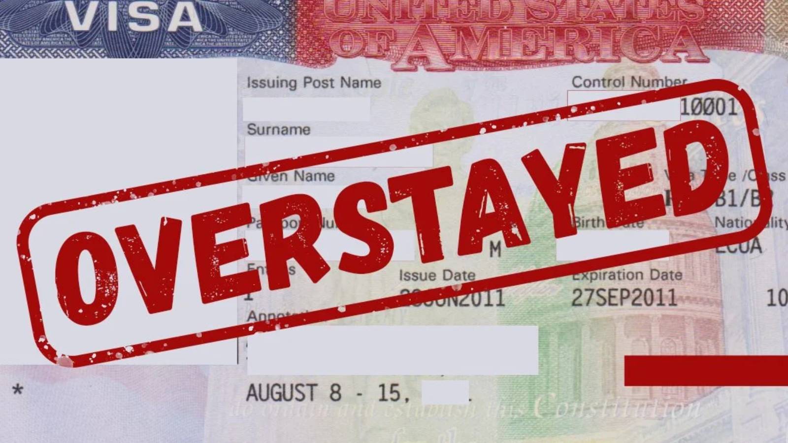 B-1/B-2 visa rejection after overstay