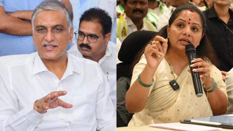 BRS silence on Kavitha arrest vs Harish support