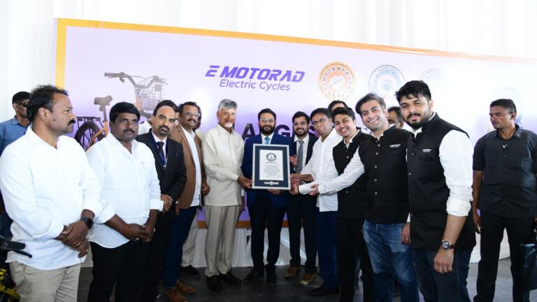 Chandrababu Naidu e-cycle Guinness record Kuppam