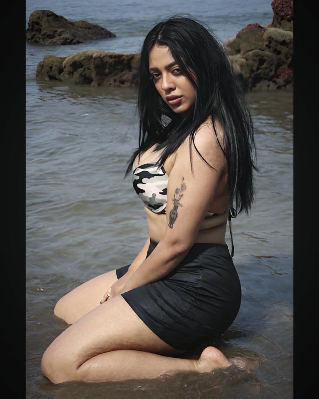 Deviyani Sharma Beachside Glam In Black Sarong