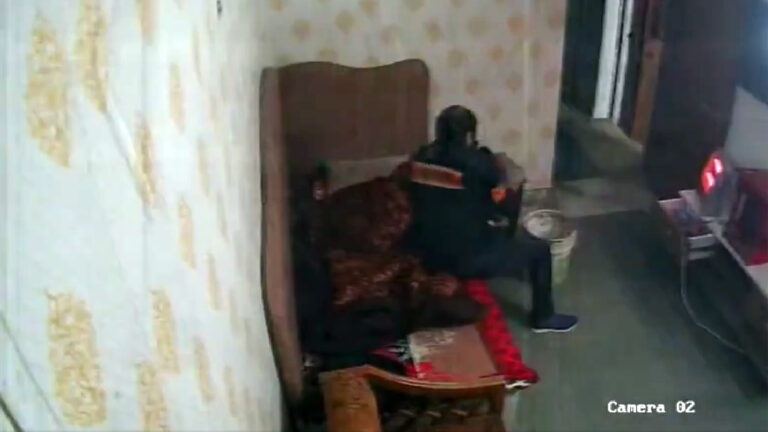 CCTV captures son abusing elderly mother