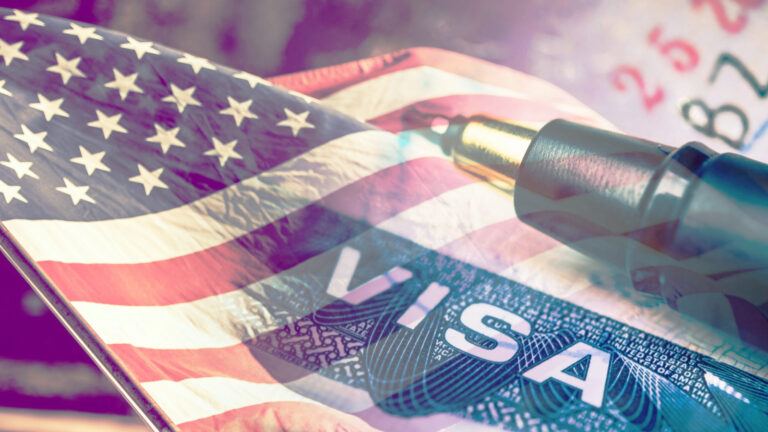 H-1B visa applicants waiting outside Mumbai OFC