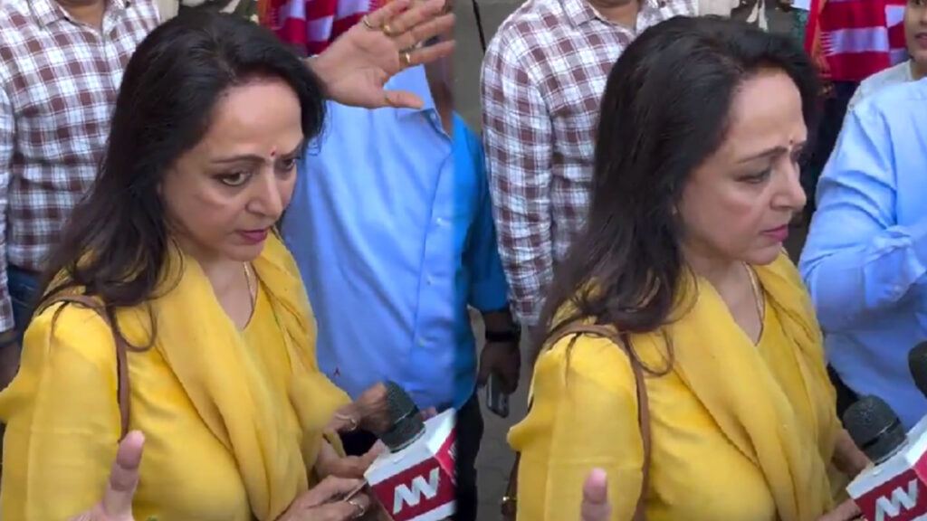 Hema Malini voting booth viral video