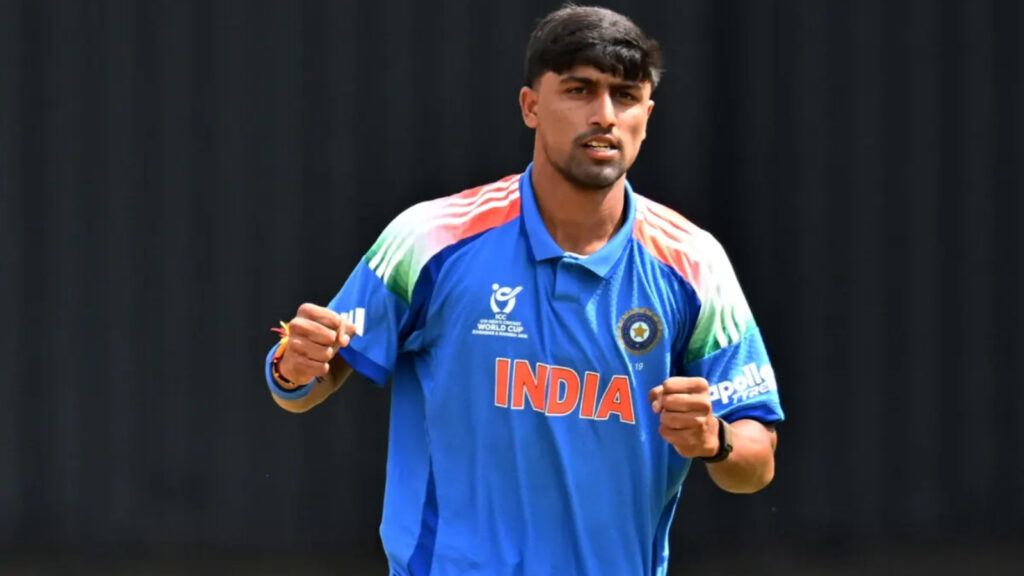 Henil Patel celebrates five wickets for India