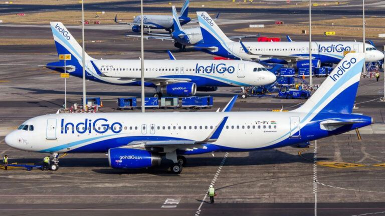 IndiGo aircraft amid flight schedule adjustments