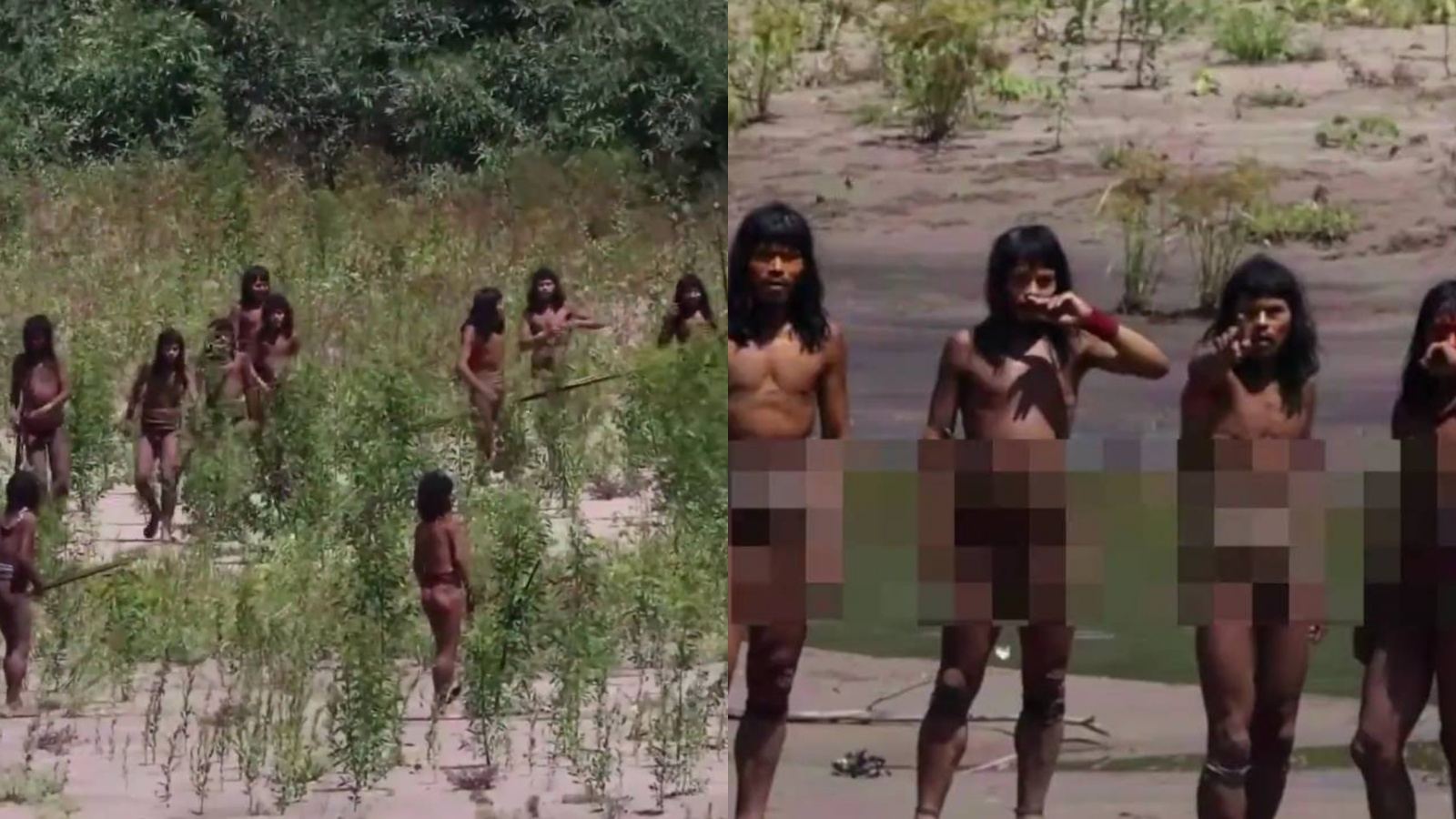 Isolated Amazon tribe rare footage