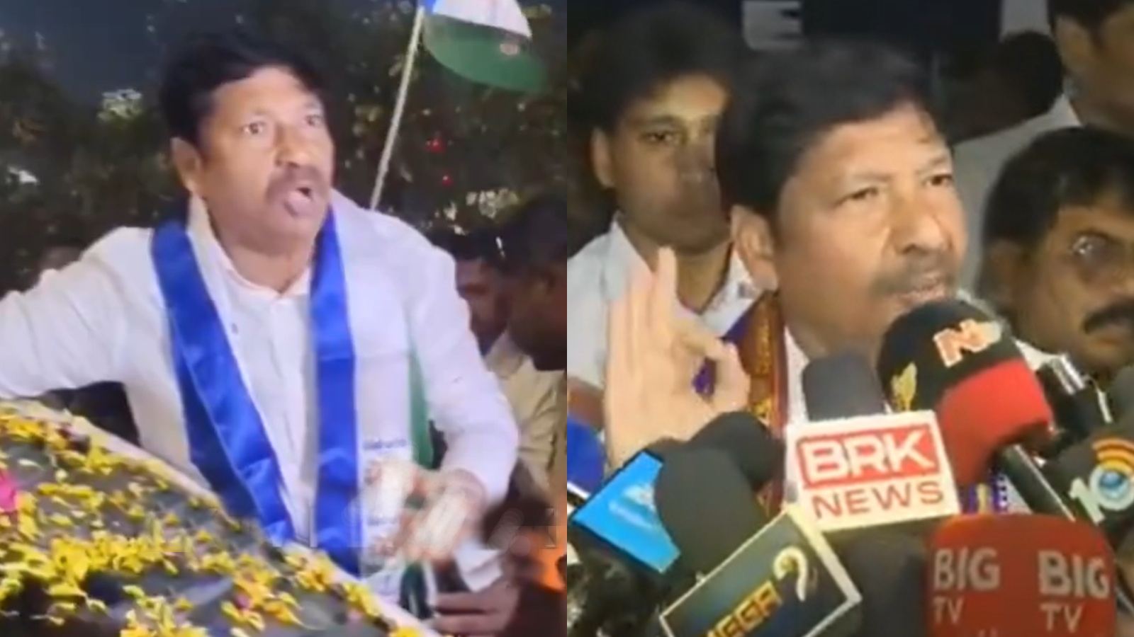 Jogi Ramesh supporters rally after jail release