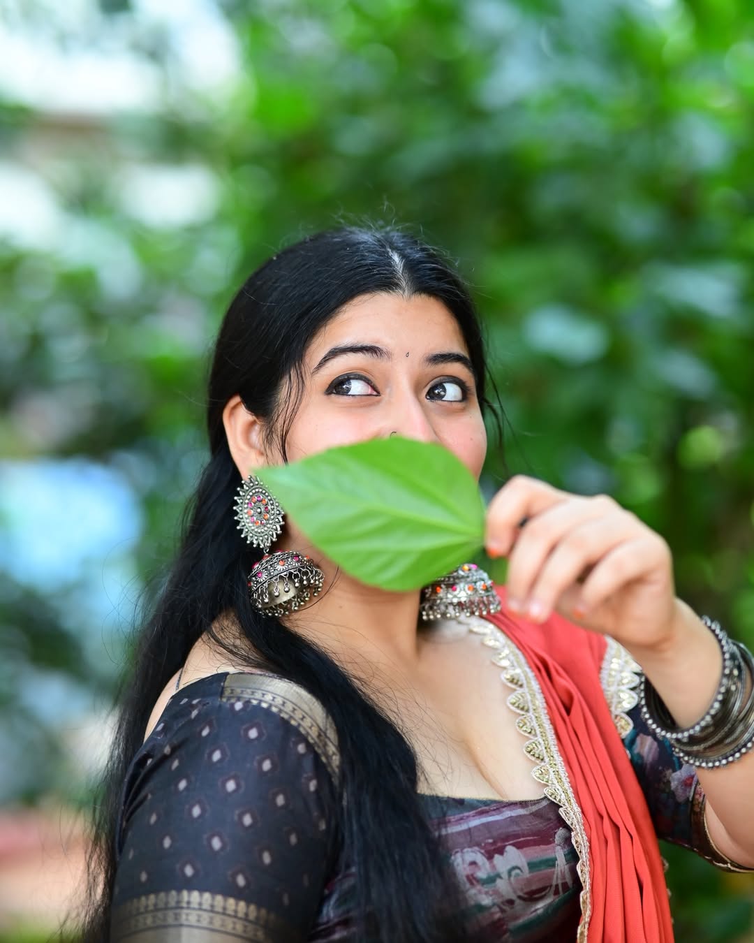 Stunning K Sudha Posing In Ethnic Saree Attire.