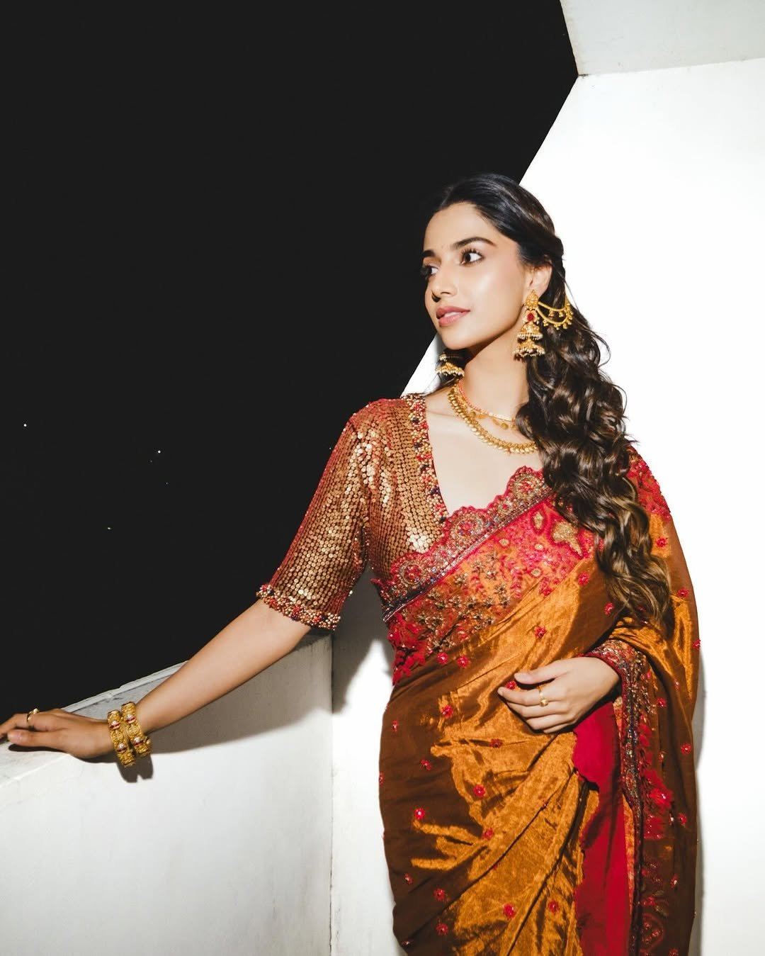 Bold Meenakshi Chaudhary Flaunting Long Tresses.