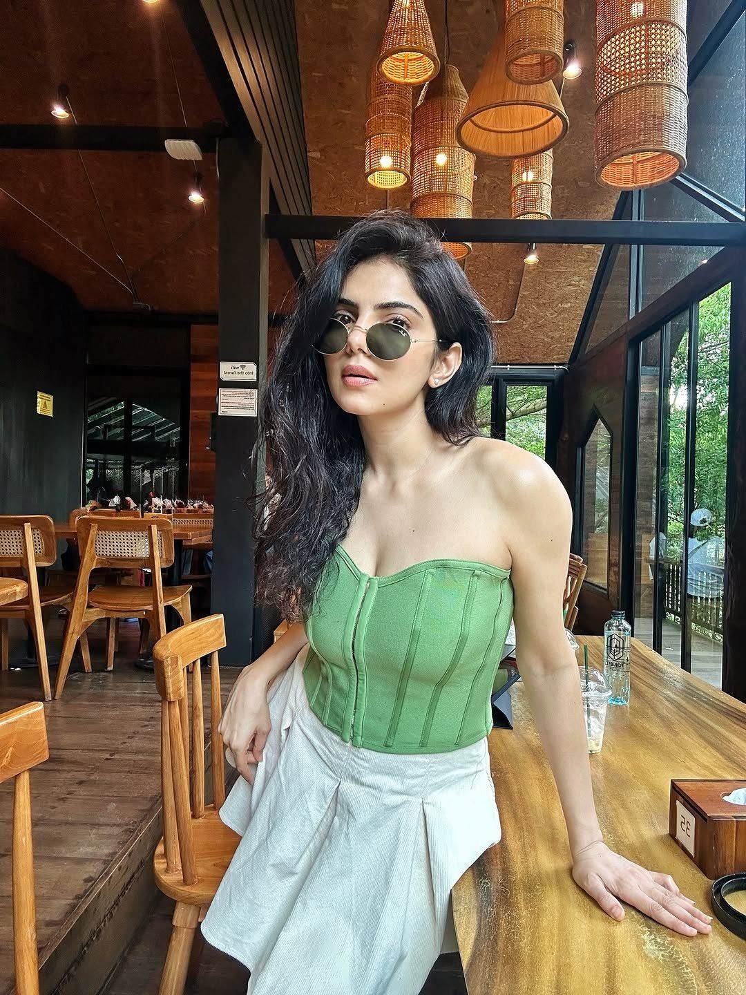 Misha Narang Sizzles In A Bold Green Corset Look
