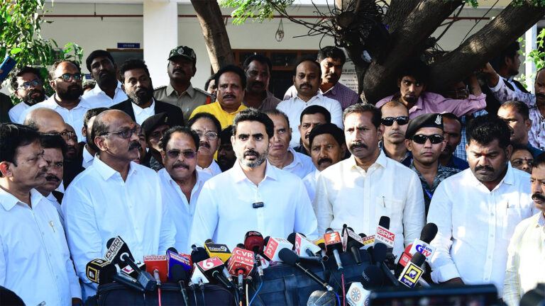 Nara Lokesh on land allotment issue