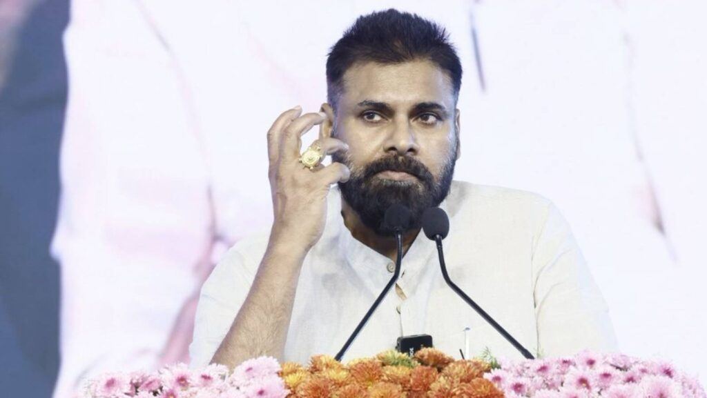 Pawan Kalyan addressing Jana Sena cadre