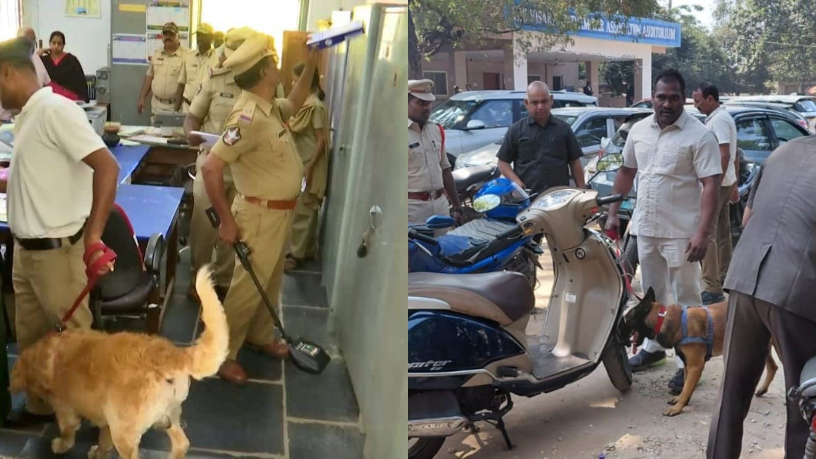 Police checks after court bomb threats