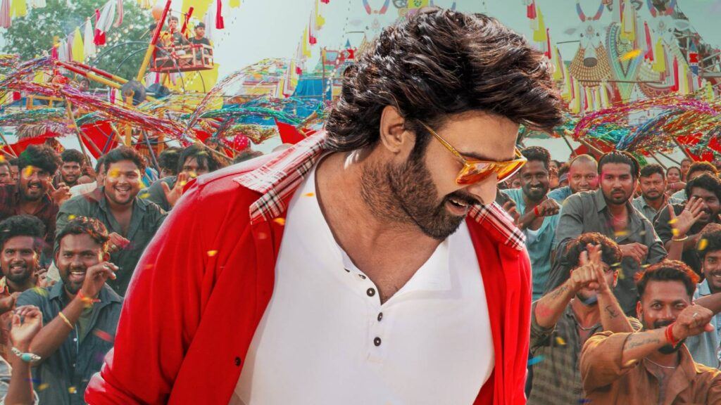 Prabhas in Raja Saab film scene