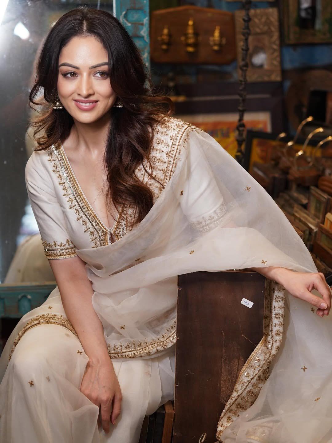 Bold Sandeepa Dhar Flaunting Wavy Brown Tresses.