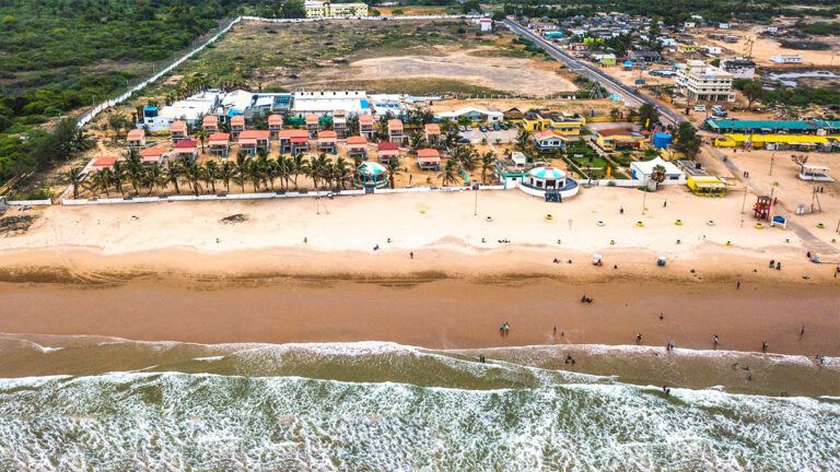 Suryalanka beach island tourism Andhra Pradesh