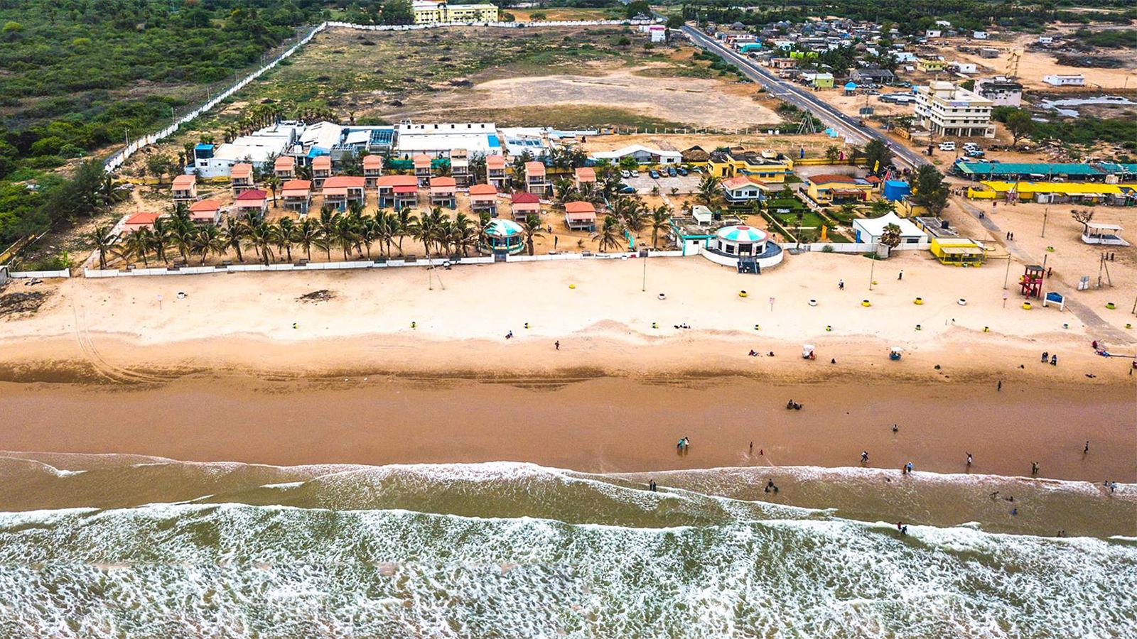 Suryalanka beach island tourism Andhra Pradesh