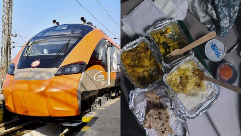 Vande Bharat sleeper train food tray comparison