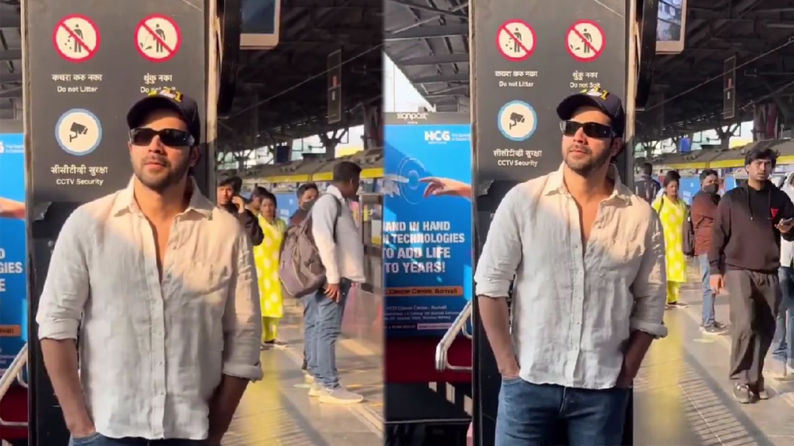 Varun Dhawan viral railway station video