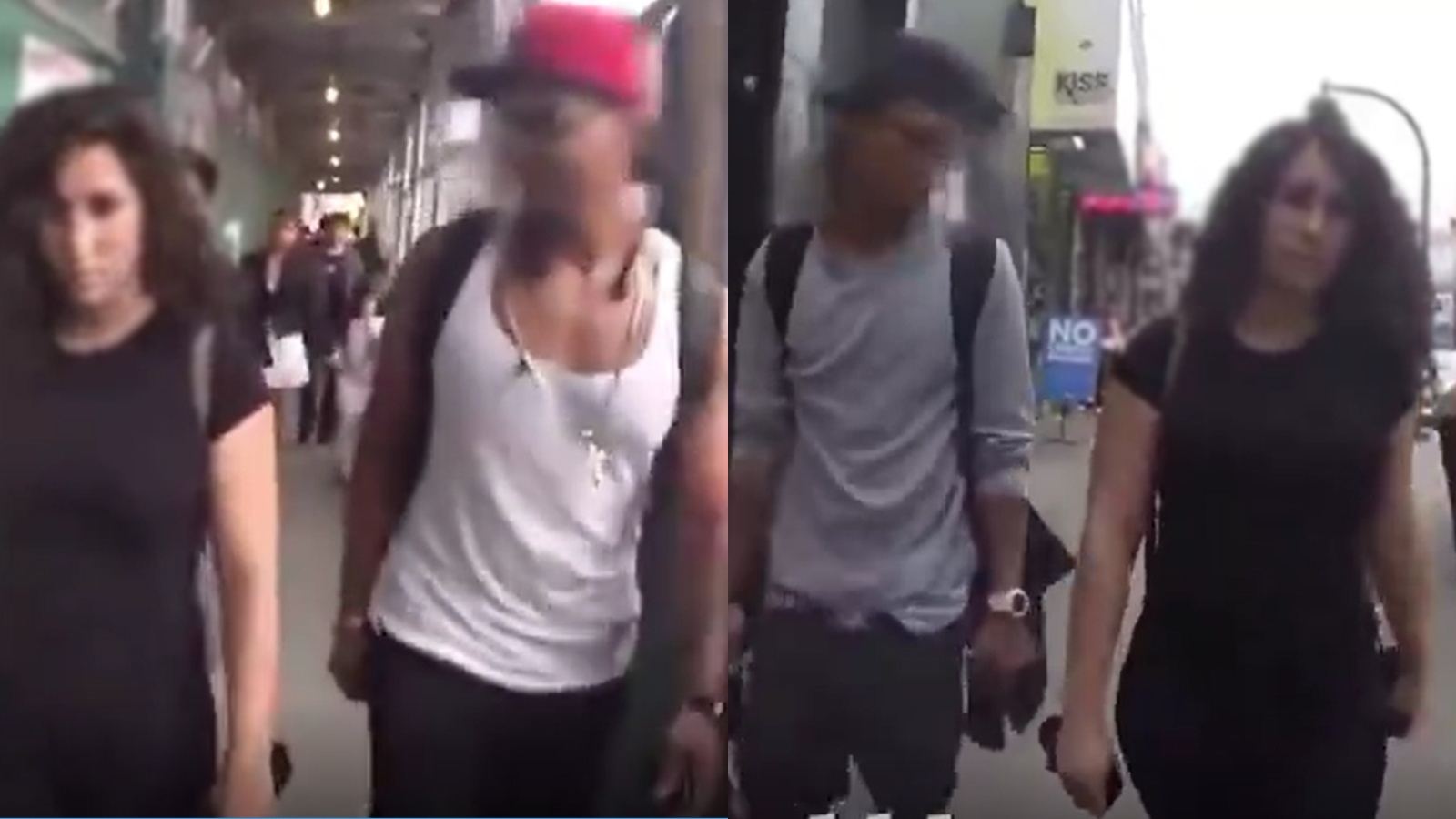Women facing street harassment