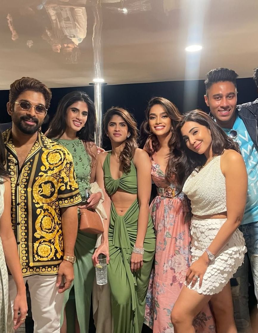 Allu Sirish Nayanika Group Party In Dubai