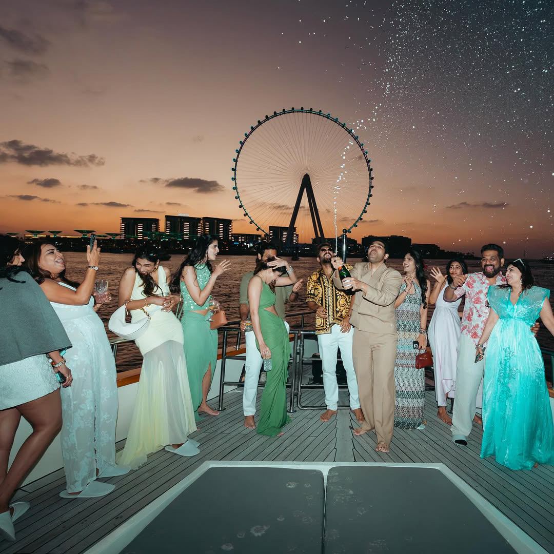 Glam Evening Looks From Dubai Pre Wedding Bash