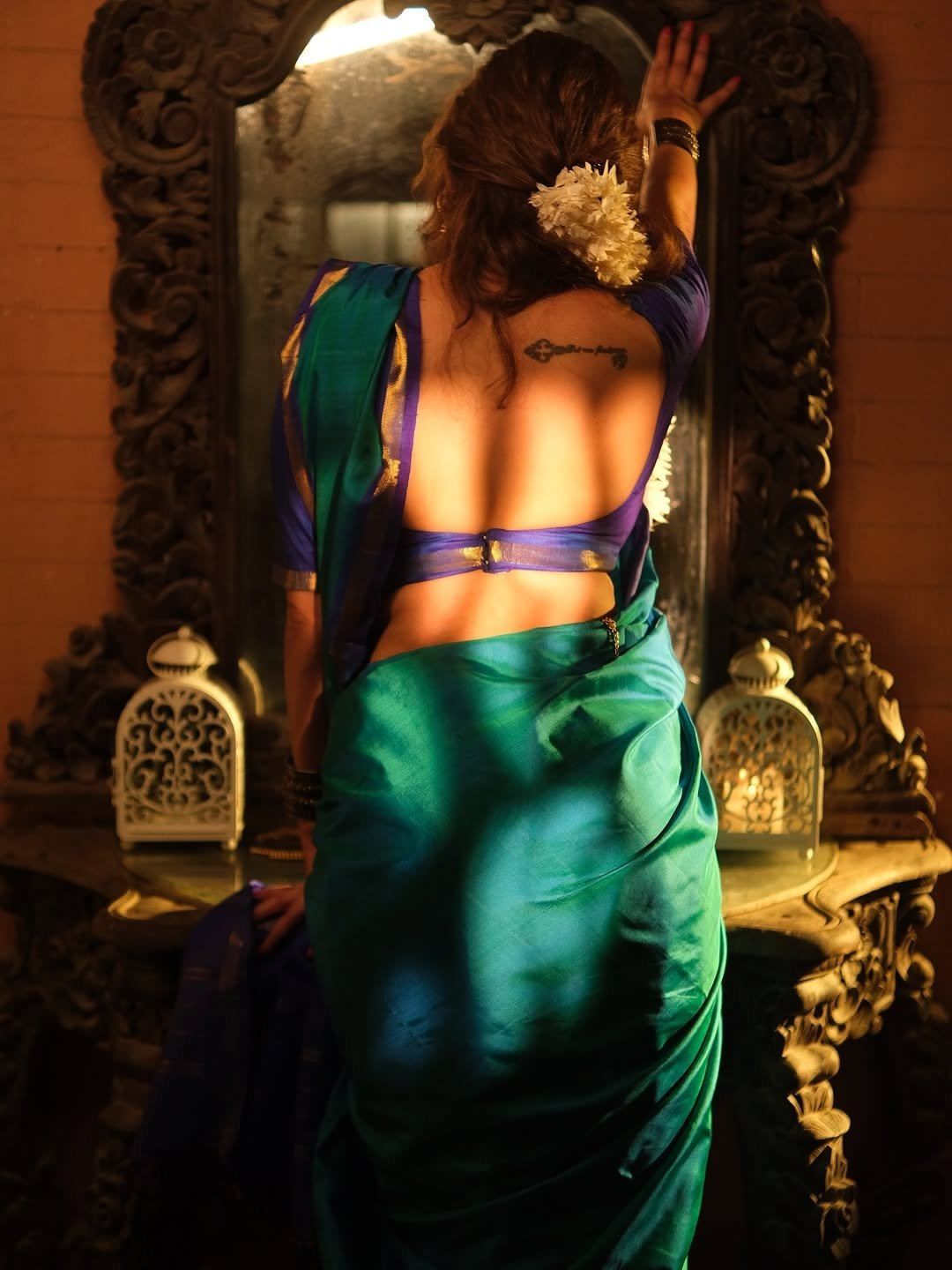 Anveshi Jain Bold Backless Blouse Style Statement
