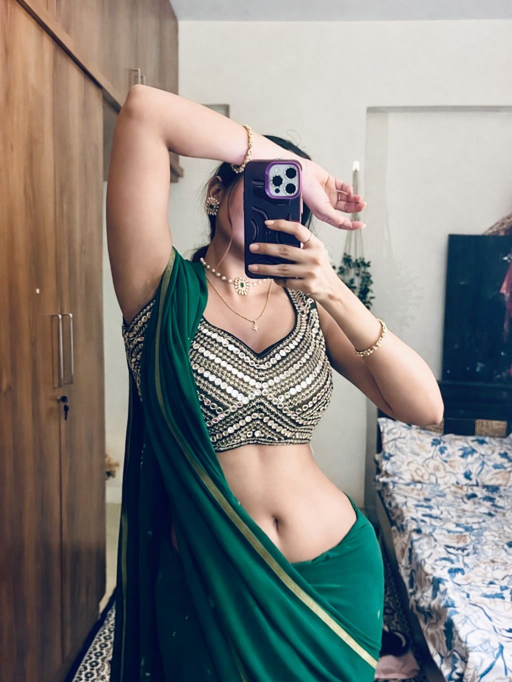 Stylish Mirror Selfie Pose By Diva Aparna Reddy