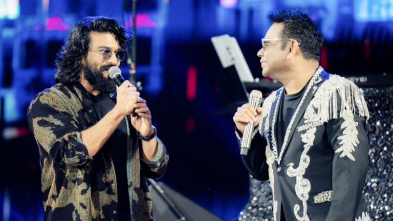 AR Rahman with Ram Charan