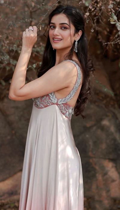 Bhagyashree Borse Showcasing Sleek Gown Poses !!