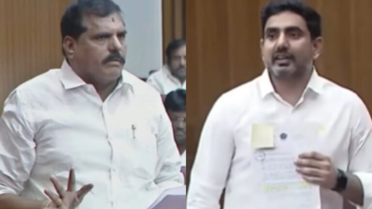 Botsa Satyanarayana and YSRCP MLCs staging walkout in Andhra Pradesh Legislative Council during debate with Nara Lokesh