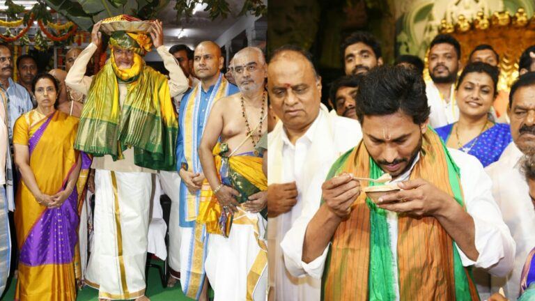 Chandrababu Jagan temple moment