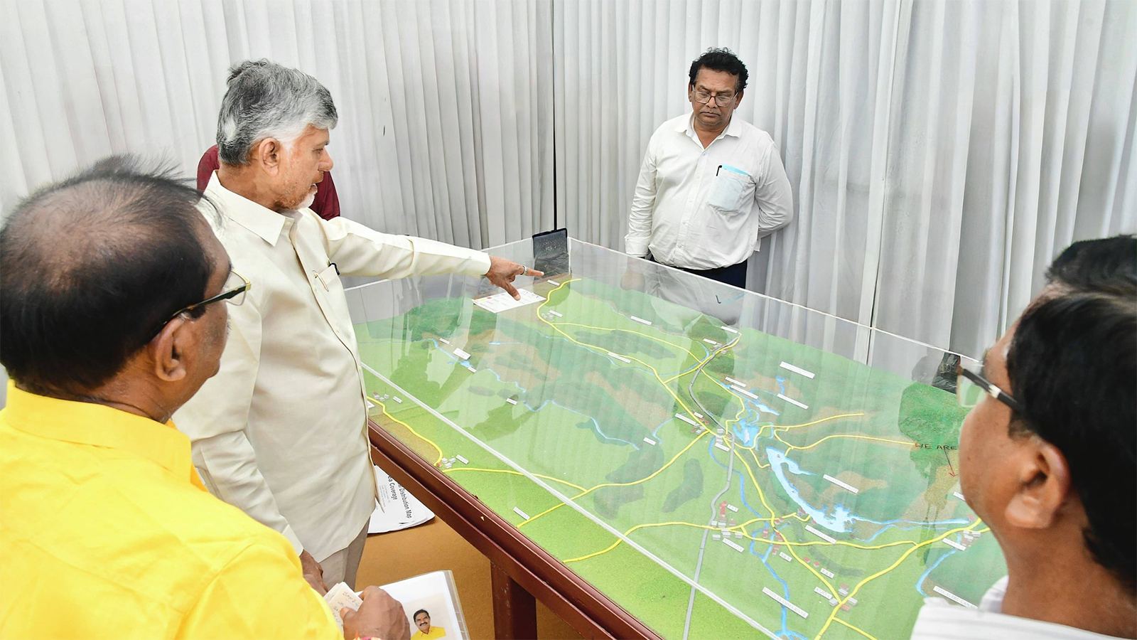 Chandrababu at Veligonda review