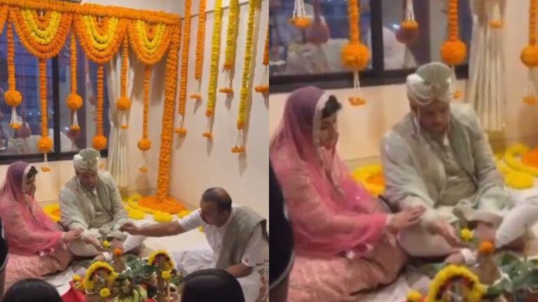 Couple chooses simple home wedding