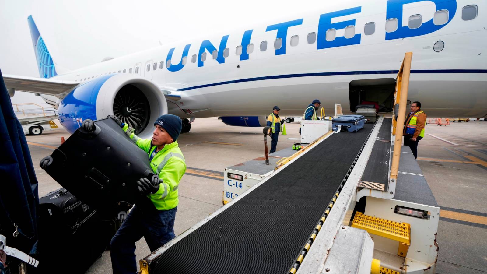 Damaged suitcase after airline travel