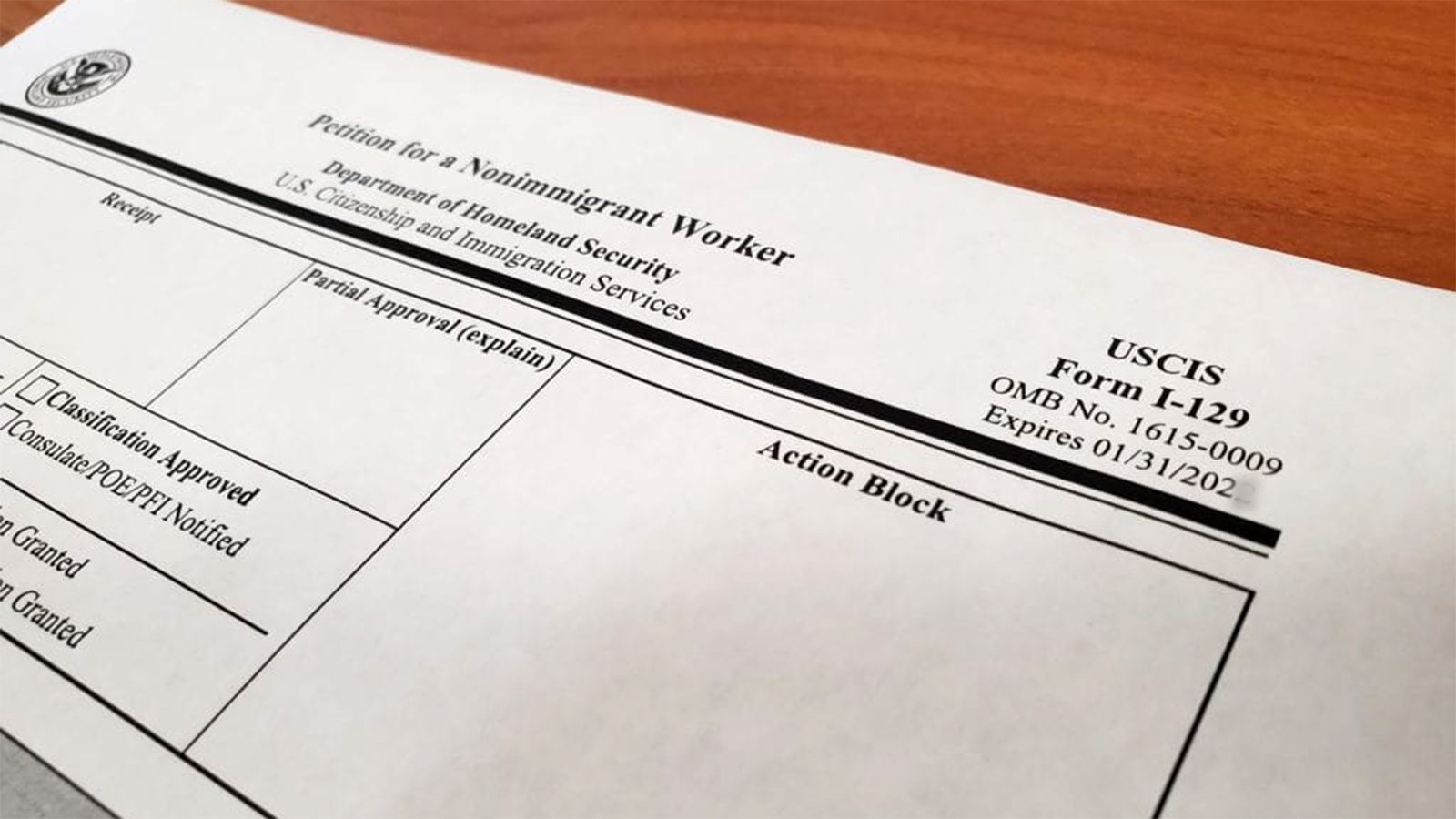 USCIS Form I-129 H-1B update