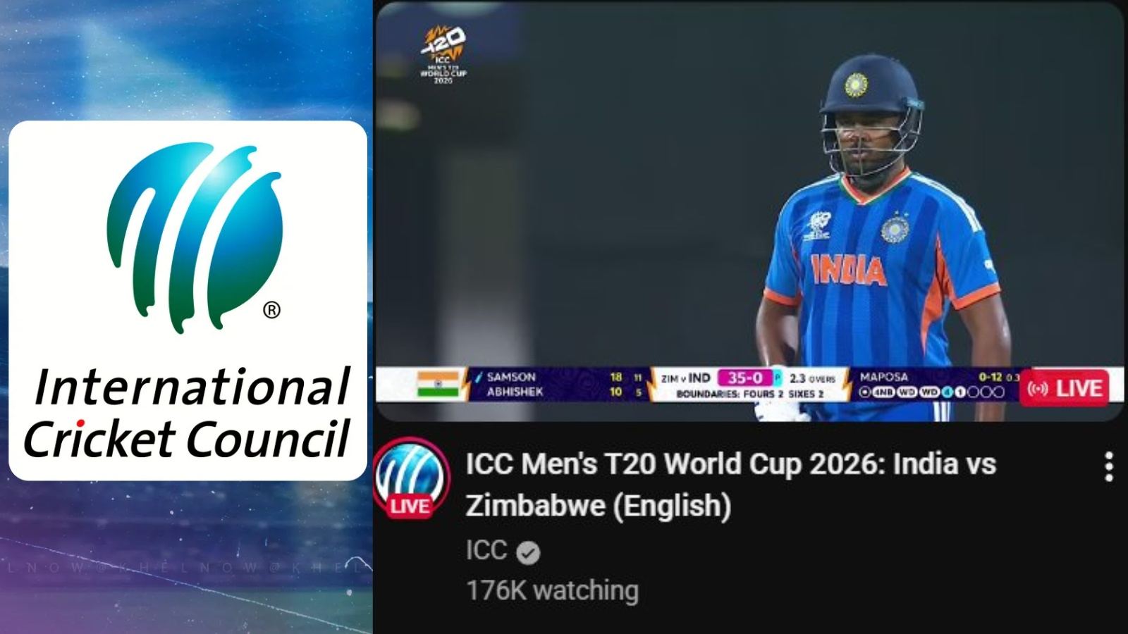 ICC YouTube streaming blunder