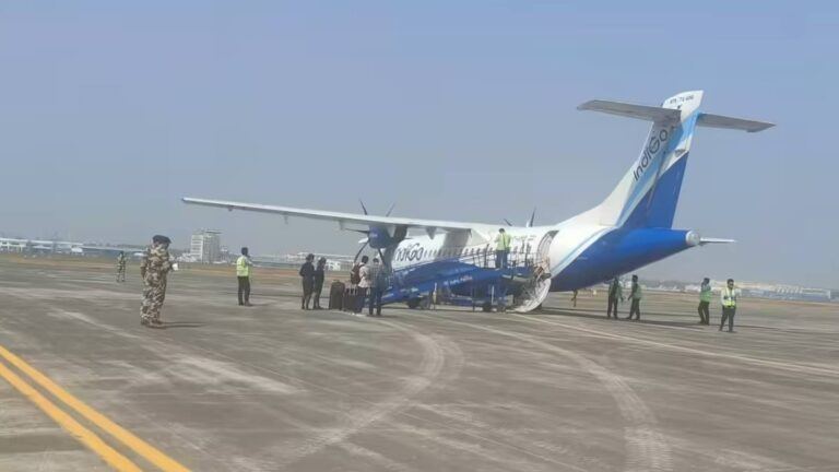 IndiGo aircraft at Kolkata airport security