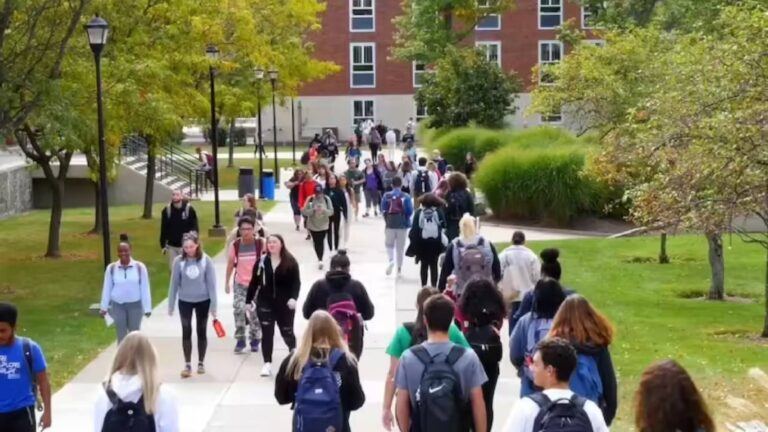 International students at US campus