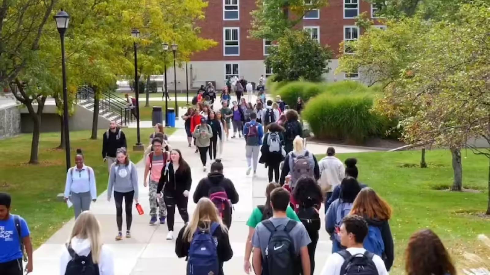 International students at US campus