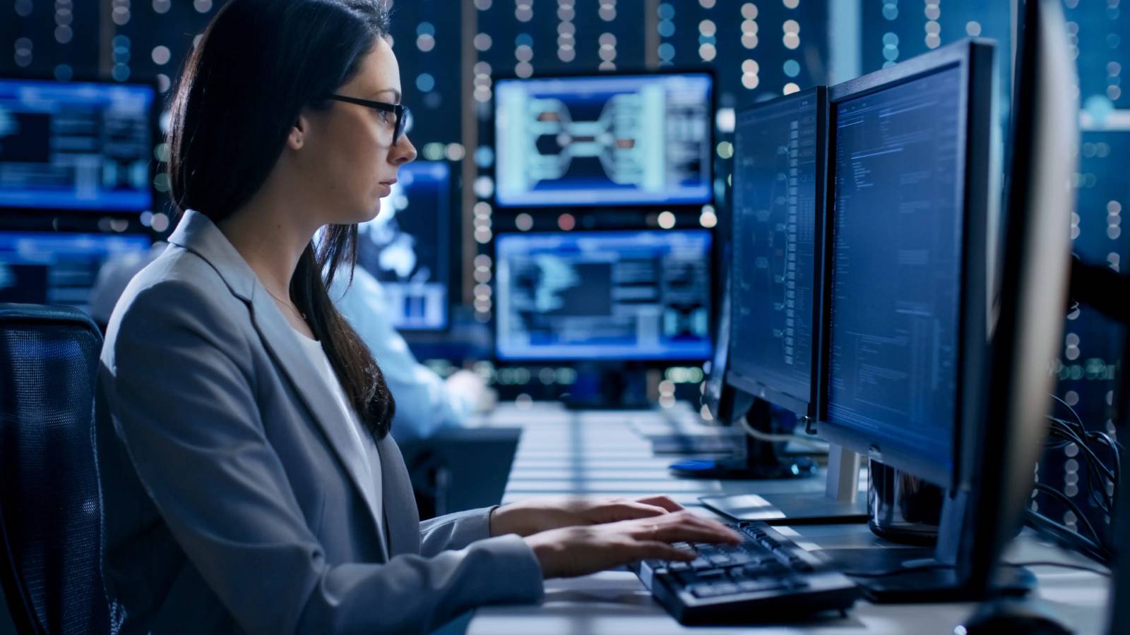 IT employees working with AI systems