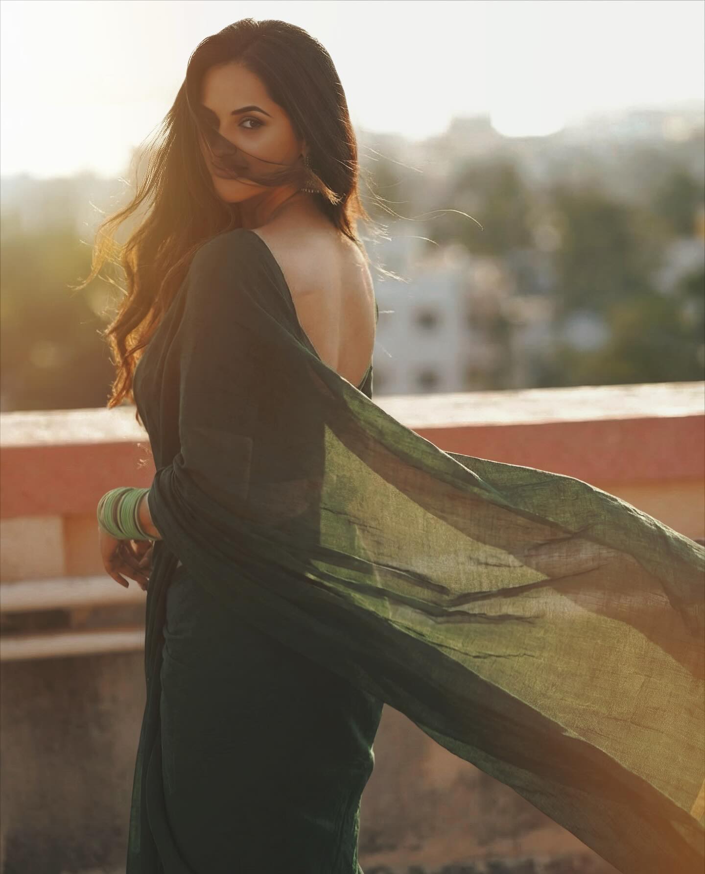 Elegant Saree Silhouette With Confident Body Language