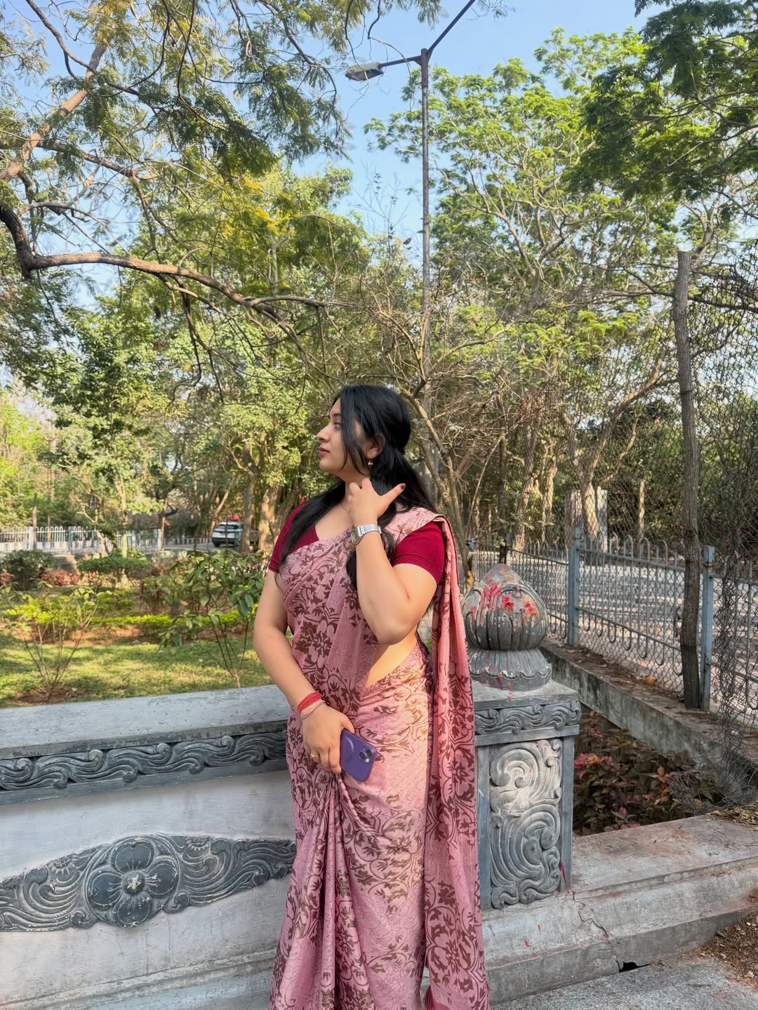 K Sudha Showing Off Classy Ethnic Saree Style