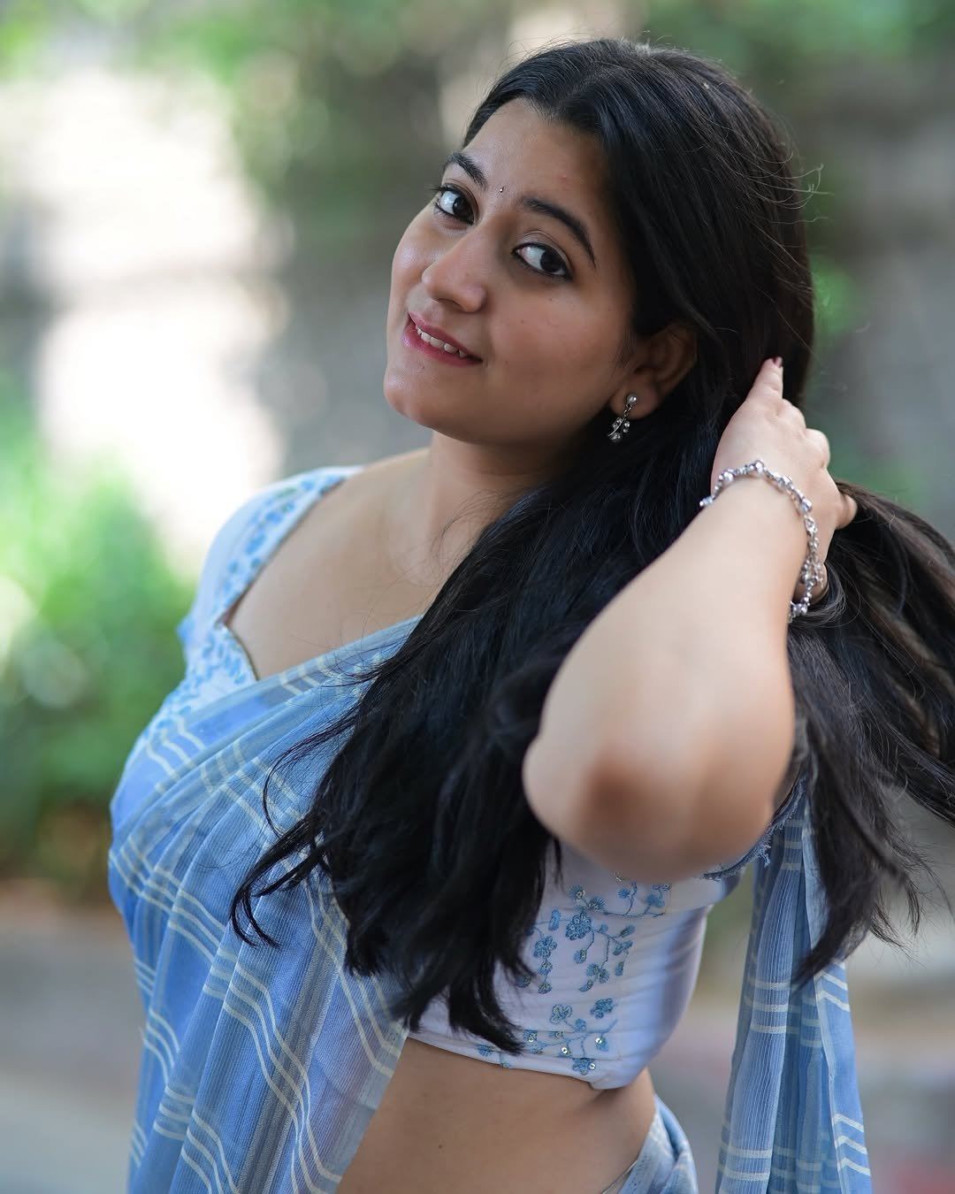 K Sudha Radiant Face Close Up In Saree Look