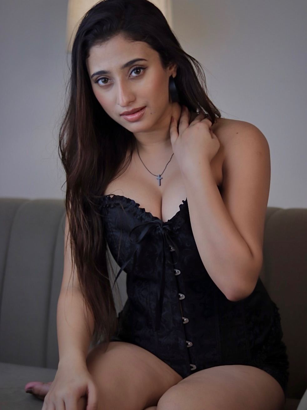 Soft Side Profile Pose In Structured Corset Look