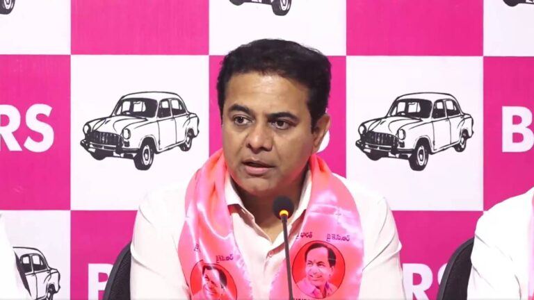 KTR speaking to media