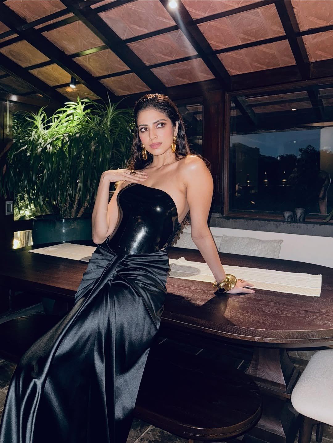 Malavika Mohanan Flaunting Edgy Corset Silhouette